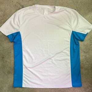 Wimbledon Championships Shirt Mens Large White Blue Tennis Stretch Performance